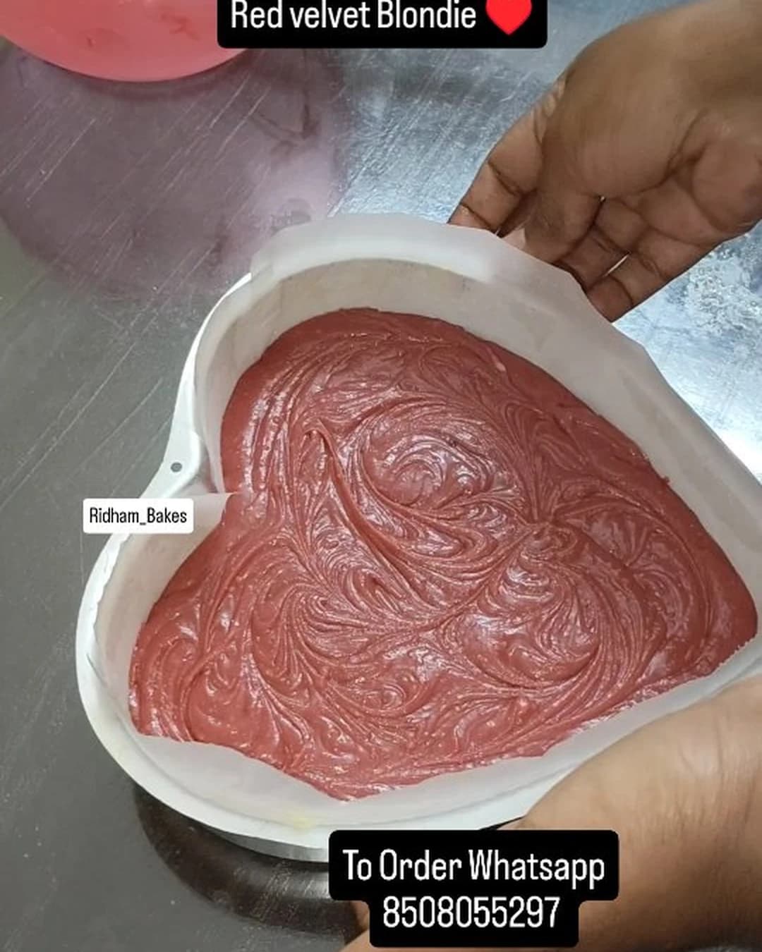 Heart-Shaped Red Velvet Blondie